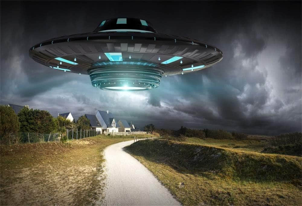 In Dulali village, a UFO resembling a mysterious floating city has been discovered