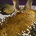 The largest Roman gold hoard ever discovered was the “Trier Gold Hoard.” The discovery, which included 265,000 gold pieces totaling 18.5 kg, was uncovered in 1993 during excavation work, approximately 1,800 years after it was hidden.