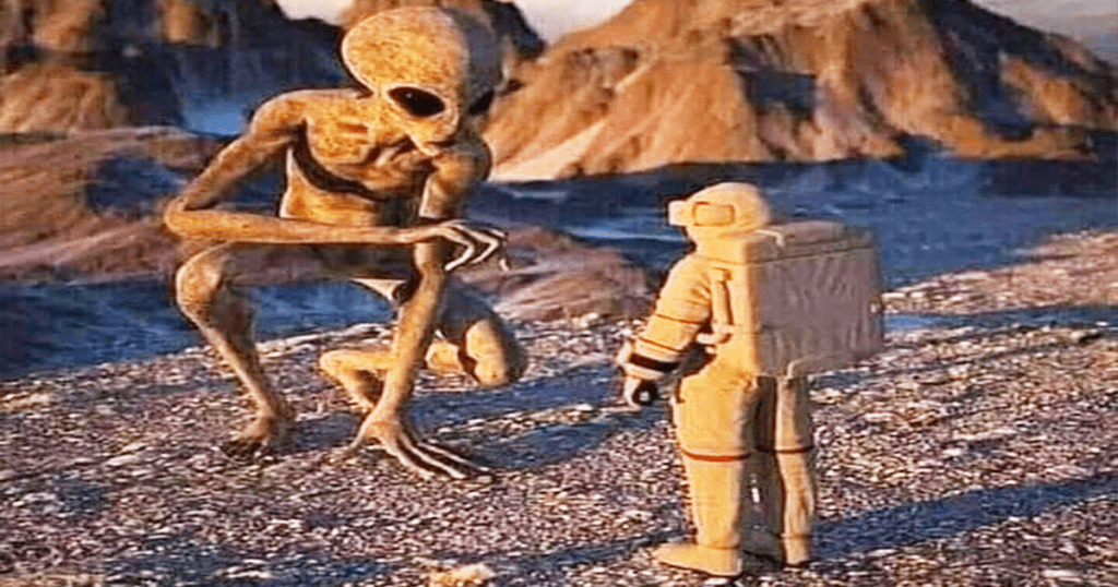 According to a theory, advance beings made contact with earth in ancient times, millions of years ago.